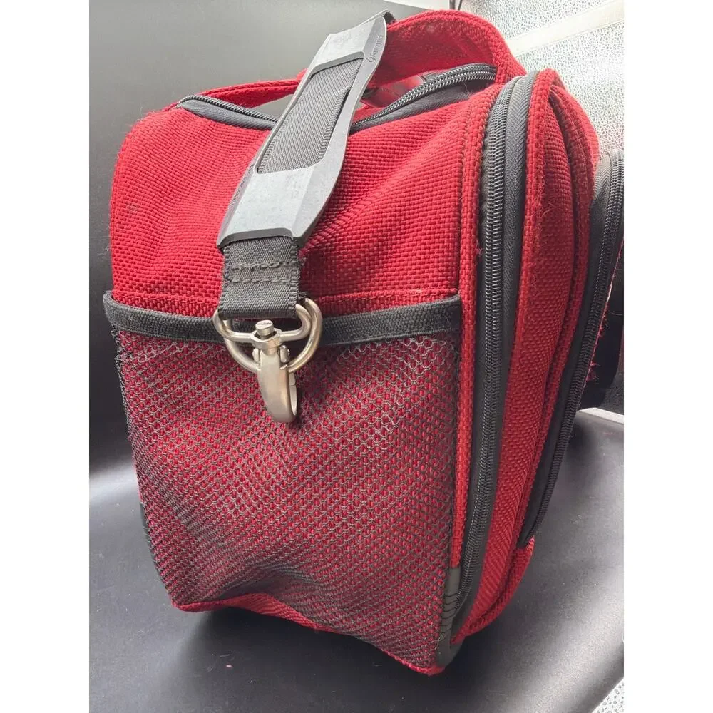 Samsonite Red Travel Boarding Bag Carry On Laptop Overnight Shoulder Bag